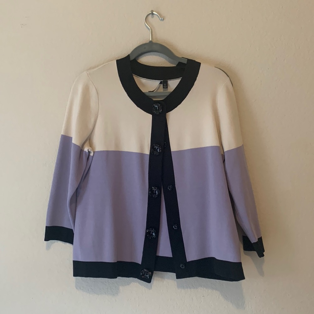Carlisle Sleeveless Blouse Shirt Top And cardigan sweater. Size L